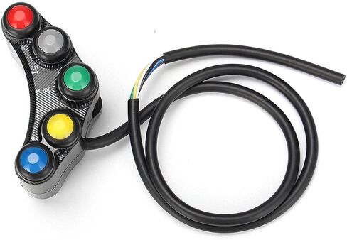 Aluminum Alloy 7/8" Motorcycle Race Bike Handlebar Switches Assembly 7 Button Array in Saudi Arabia