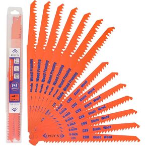 40-Piece Reciprocating Saw Blades Set, Metal Wood Plastic cutting Saw Blades with Organizer Pouch, fit DeWalt Bosch Makita Milwaukee Porter-Cable Ryobi Ridgid Black&Decker Skil Craftsman Sawsall in Kuwait