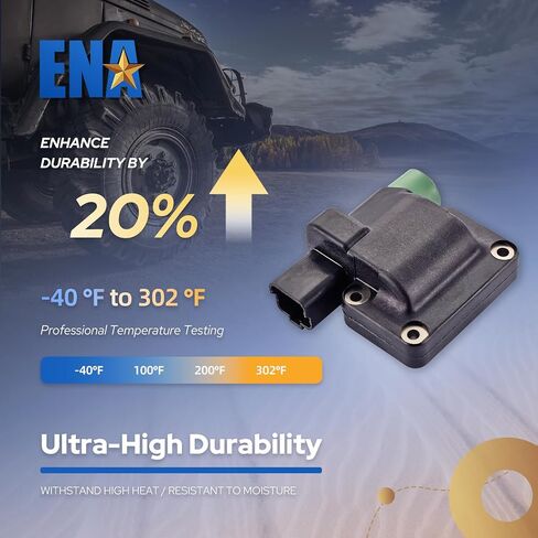 مجموعة ENA مكونة من 1 ملف إشعال متوافق مع Honda Accord 1994 1995 1996 1997 (موزع TEC) مقدمة 1997 1998 1999 2000 2001 L4 2.2L لاستبدال 30520PT9A02 UF205 in Saudi Arabia