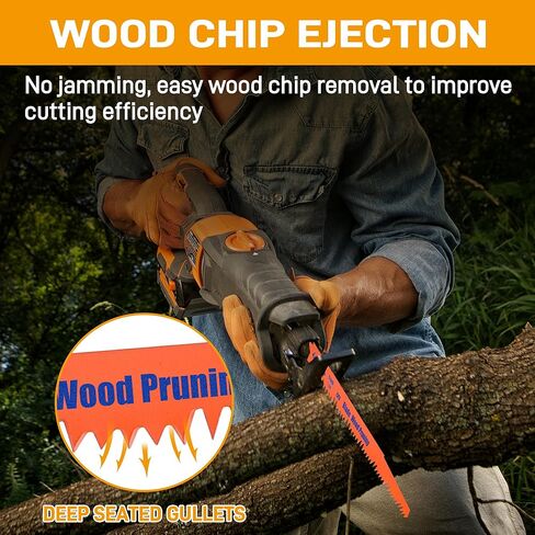 40-Piece Reciprocating Saw Blades Set, Metal Wood Plastic cutting Saw Blades with Organizer Pouch, fit DeWalt Bosch Makita Milwaukee Porter-Cable Ryobi Ridgid Black&Decker Skil Craftsman Sawsall in Kuwait