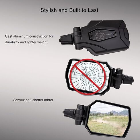 Tusk Pivot Folding Mirror Kit Compatible with POLARIS RZR XP 1000 2024-2025 Open Roll Cage Clamps 1 3/4-1 7/8 in Saudi Arabia