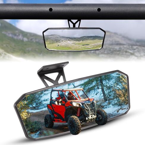 مرآة الرؤية الخلفية A & UTV PRO لعام 2017-2024 Can Am Defender Maverick Trail Sport Traxter، 2021-2024 Can-Am Commander ملحقات مرايا الرؤية الخلفية المركزية المحدبة تحل محل OEM #715003638 in Saudi Arabia
