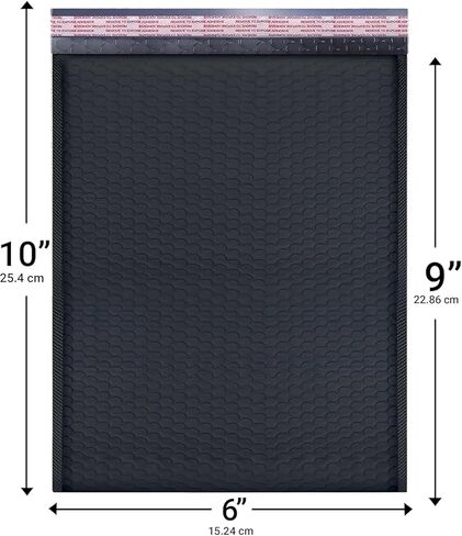 أكياس بريد فقاعية بولي 4x8 100 عبوة قابلة للاستخدام مقاس 4x7 بوصة سوداء مقاومة للماء ذاتية الغلق لاصقة للشحن، مغلفات مبطنة للشحن والبريد ومستلزمات الأعمال الصغيرة. in Kuwait