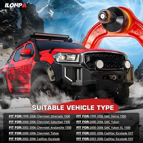 13pc 4WD Front Upper Control Arms w/Ball Joints Polyurethane Bushing Suspension Kit for Chevy Avalanche Suburban Silverado Tahoe GMC Sierra 1500 Yukon Cadillac Escalade EXT ESV in Saudi Arabia
