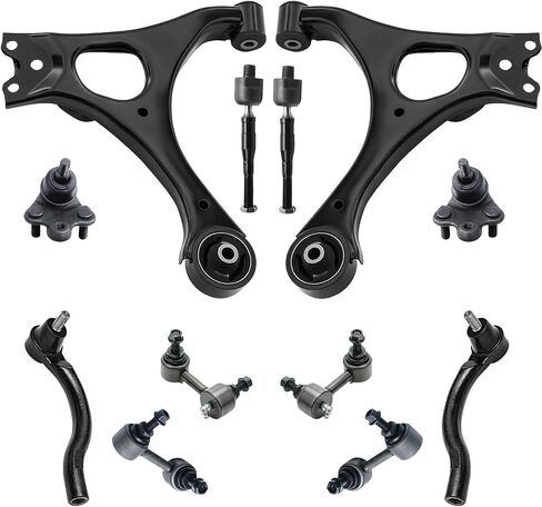 12Pcs Front Lower Left & Right Control Arms w/Ball Joints Sway Bar End Links Tie Rod Ends Suspension Kit for 2006-2011 Honda Civic 1.8L in Saudi Arabia