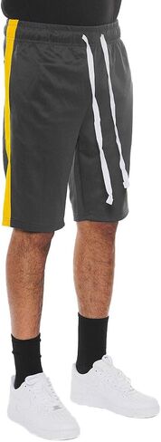Weiv Mens Premium Urban Sreetwear Fashion Basketball Side Stripe Shorts Track Shorts Athletic Workout in Saudi Arabia