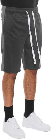 Weiv Mens Premium Urban Sreetwear Fashion Basketball Side Stripe Shorts Track Shorts Athletic Workout in Saudi Arabia