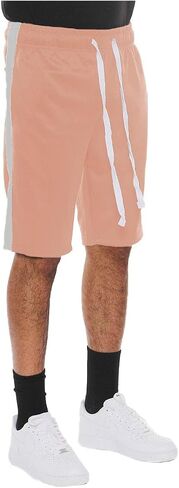 Weiv Mens Premium Urban Sreetwear Fashion Basketball Side Stripe Shorts Track Shorts Athletic Workout in Saudi Arabia