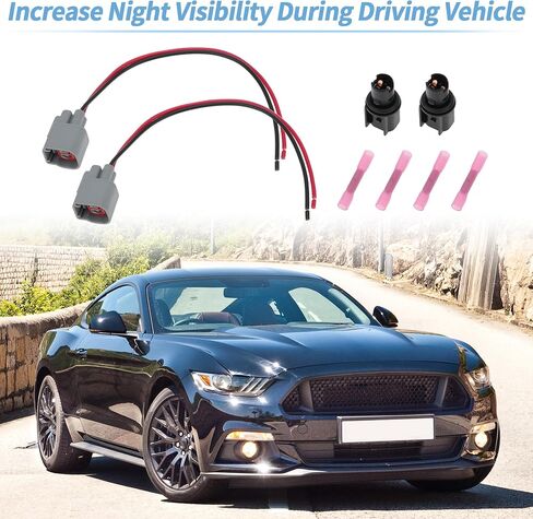 2 Set Side Marker Light Bulb Socket Pigtail Harness for Ford for Mustang 2005-2023 Parking Lamp Connector Plug Wiring for Ford for Ranger Maverick No.6R3Z-13411-BA/6R3Z13411BA in Saudi Arabia