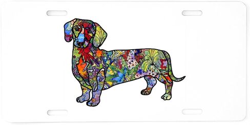 CafePress Wild Dachshund Aluminum License Plate, Front License Plate, Vanity Tag in Saudi Arabia