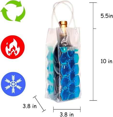 Ice Wine Bag, Wine Chiller, Wine Cooler Refrigerator, Wine Fridge, Wine Bottle Chiller Cooler for Red White Champagne or Sparkling. Set 2 (Purple Wine Bag) in Saudi Arabia