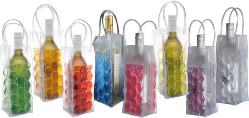 Ice Wine Bag, Wine Chiller, Wine Cooler Refrigerator, Wine Fridge, Wine Bottle Chiller Cooler for Red White Champagne or Sparkling. Set 2 (Purple Wine Bag) in Saudi Arabia