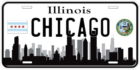 Chicago IL Skyline Novelty Car Auto License Plate in Saudi Arabia