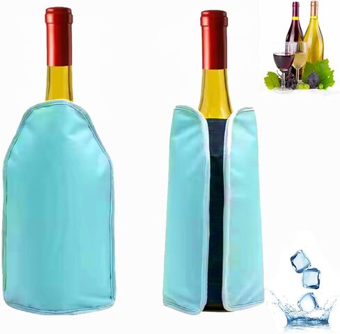 Ice Wine Bag, Wine Chiller, Wine Cooler Refrigerator, Wine Fridge, Wine Bottle Chiller Cooler for Red White Champagne or Sparkling. Set 2 (Purple Wine Bag) in Saudi Arabia