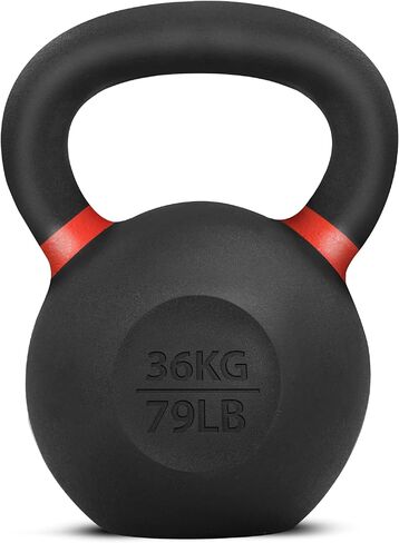 Yes4All Powder Coated Cast Iron Kettlebell Single Mint - 28 KG / 62 LB Strength Training Kettlebells Weight Set for Full Body Workout, Home Gym in Kuwait