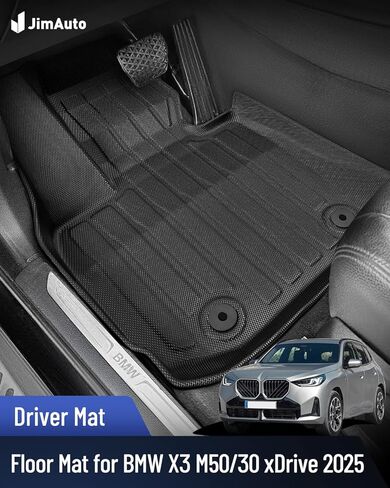 سجادات أرضية مناسبة لجميع الأحوال الجوية لسيارة BMW X3 2025 2026 لسيارة X3 M50، 30 xDrive، بطانة سجاد مطاطية مقاومة للماء شديدة التحمل غير قابلة للانزلاق تناسب الصف الأمامي والخلفي الثاني، ملحقات السيارة باللون الأسود TPE in Kuwait