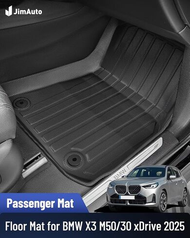 سجادات أرضية مناسبة لجميع الأحوال الجوية لسيارة BMW X3 2025 2026 لسيارة X3 M50، 30 xDrive، بطانة سجاد مطاطية مقاومة للماء شديدة التحمل غير قابلة للانزلاق تناسب الصف الأمامي والخلفي الثاني، ملحقات السيارة باللون الأسود TPE in Kuwait