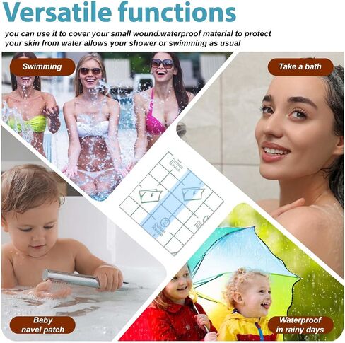 200 Pcs Transparent Stretch Adhesive Bandage, Waterproof Clear Adhesive Bandages, Aftercare Clear Film Dressing Bandages, Second Skin Tattoo Cover Wound Over for Tattoo Aftercare 1.96×1.96 in Saudi Arabia