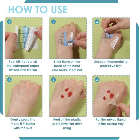 200 Pcs Transparent Stretch Adhesive Bandage, Waterproof Clear Adhesive Bandages, Aftercare Clear Film Dressing Bandages, Second Skin Tattoo Cover Wound Over for Tattoo Aftercare 1.96×1.96 in Saudi Arabia