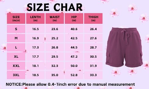 Womens Drawstring Elastic Waist Cargo Shorts High Waisted Rolled Edge Pocketed Summer Casual Shorts in Saudi Arabia