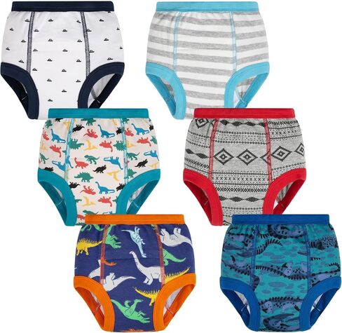 BIG ELEPHANT 6-Pack Potty Training Pants – 100% Cotton Absorbent Toddler Underwear for Boys and Girls (12M-10Y) in Kuwait