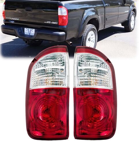 Tail lights Compatible With TOYOTA TUNDRA 2004-2006 Rear Lamps Pair (Smoke Red) in Kuwait