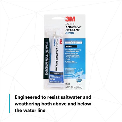 3M 05205 3 Oz Black Marine Adhesive Sealant in Saudi Arabia