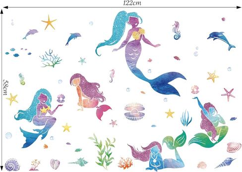 Removable Mushroom Fairy Wall Sticker Peel and Stick, Self-Adhesive Vinyl Fairy Tale Wall Decal, Wall Decor Art Home Decoration for Living Room Bedroom Nursery Playroom in Kuwait