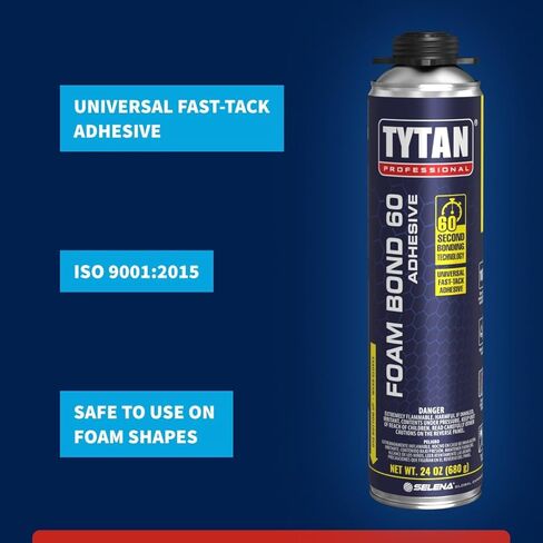 Foam Bond 60 24 oz Polyurethane Adhesive – Fast-Tack, 60-Second Drying, DIY Glue for Foam Panels, Shiplap, Wall Paneling, Board and Batten, Subfloors, Wood (12 Pack) in Kuwait