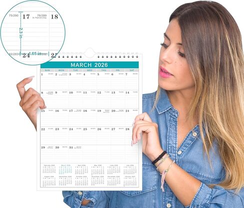 Calendar 2024-2025-18 Monthly from Jul 2024 to December 2025, 2024-2025 Calendar with Julian Date, 12 x 17 Inches, Thick Paper in Kuwait