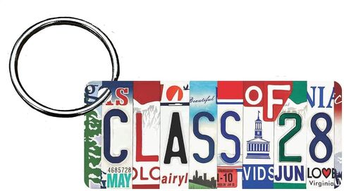 Class of 2028 License Plate Keychain, Class of 28, Made in USA, Class of 2028 bag tag, Class of 28 keychain, 2028 gift, 2028 graduation, gift for graduate, New Driver giftesign in Saudi Arabia