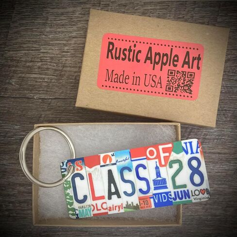 Class of 2028 License Plate Keychain, Class of 28, Made in USA, Class of 2028 bag tag, Class of 28 keychain, 2028 gift, 2028 graduation, gift for graduate, New Driver giftesign in Saudi Arabia