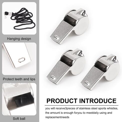 Whistles,2 Pack Stainless Steel Sports Whistles for Coaches, Referees, and Officials in Saudi Arabia