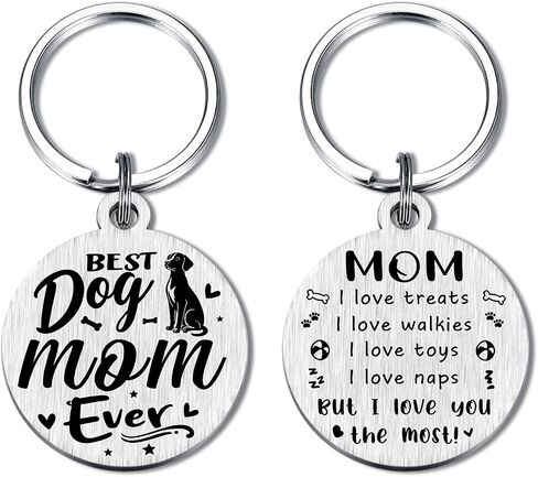 Yobent Dog Mom Gifts for Women - Best Dog Mom Birthday Christmas Keychain for Animal Lovers Present in Saudi Arabia