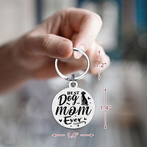 Yobent Dog Mom Gifts for Women - Best Dog Mom Birthday Christmas Keychain for Animal Lovers Present in Saudi Arabia