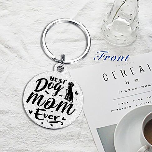 Yobent Dog Mom Gifts for Women - Best Dog Mom Birthday Christmas Keychain for Animal Lovers Present in Saudi Arabia