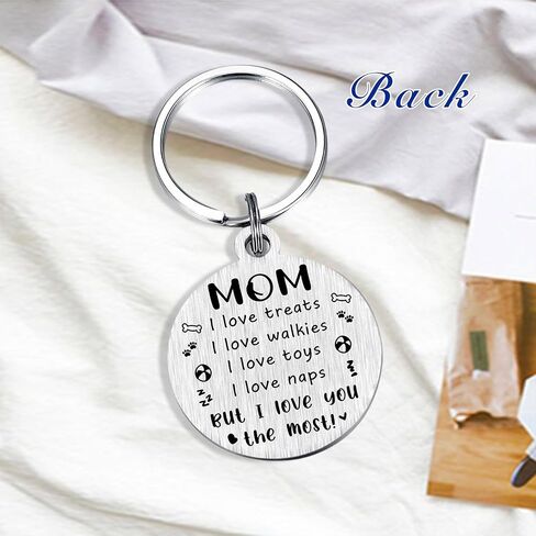 Yobent Dog Mom Gifts for Women - Best Dog Mom Birthday Christmas Keychain for Animal Lovers Present in Saudi Arabia