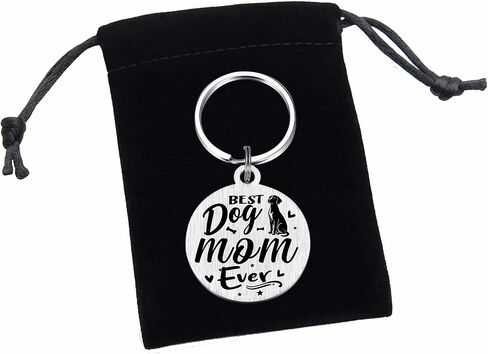 Yobent Dog Mom Gifts for Women - Best Dog Mom Birthday Christmas Keychain for Animal Lovers Present in Saudi Arabia