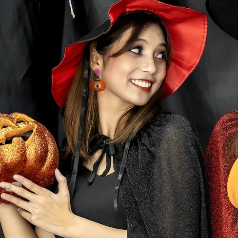 Halloween Cute Pumpkin Earrings for Women Acrylic Fun Spooky Pumpkin Spider Halloween Earrings Halloween Party Earrings Prom Jewelry Gifts in Saudi Arabia