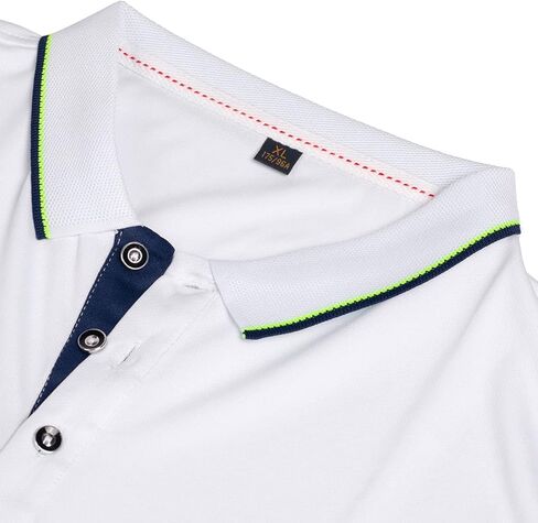 Arjen Kroos Men's Short Sleeve Golf Polo Shirts Quick Dry Performance Athletic Muscle Regular Fit Tee,WHITE-CK3309-NEW,Medium in Saudi Arabia