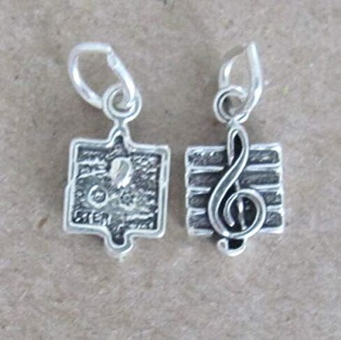 JOELLE STORE Sterling Silver 925 Small Music clef mini tiny charm. JOELLE STORE in Saudi Arabia