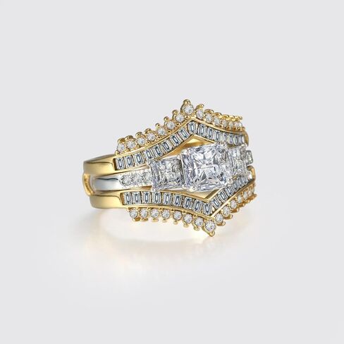2CT تشيكوسلوفاكيا خاتم الزفاف مجموعة للنساء والرجال الذهب الأصفر مطلي خواتم الزفاف زوجين خاتم التنغستن أنيقة الزفاف الفرقة in Kuwait