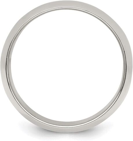 Diamond2Deal 925 Sterling Silver 10mm Half Round Wedding Band Ring in Saudi Arabia