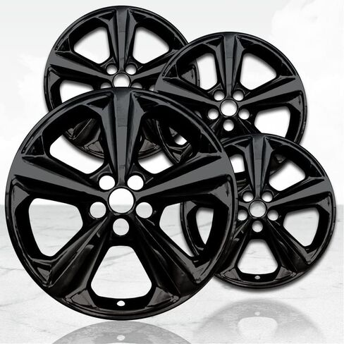 Upgrade Your Auto 18" 4pc Gloss Black Wheel Skins (Set of 4) for Ford Edge 2015-2023 in Saudi Arabia