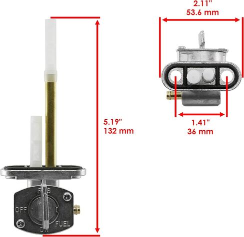 Caltric Fuel Valve Petcock compatible with Yamaha 2GU-24500-02-00 2GU-24500-01-00 1987-2006 in Saudi Arabia