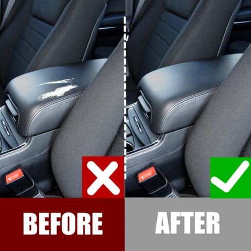 GXARTS Center Console Armrest Lid Leather Cover & Plastic Black Compatible with Dodge Charger Chrysler 300 2011 2012 2013 2014 2015 2016 2017#1VT06DX9AH 1VT06DX9AG 1VT06DX9AF 1VT06DX9AE in Saudi Arabia