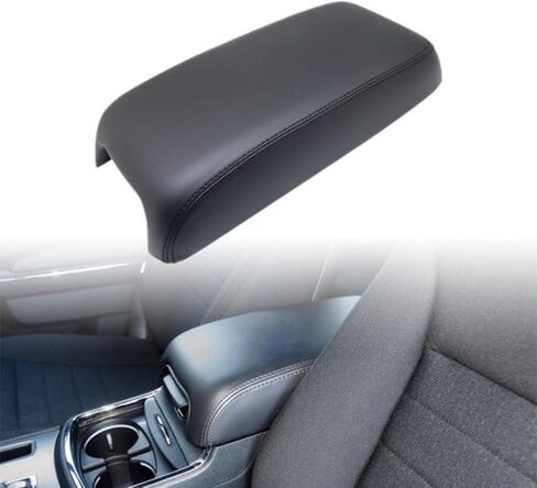 GXARTS Center Console Armrest Lid Leather Cover & Plastic Black Compatible with Dodge Charger Chrysler 300 2011 2012 2013 2014 2015 2016 2017#1VT06DX9AH 1VT06DX9AG 1VT06DX9AF 1VT06DX9AE in Saudi Arabia