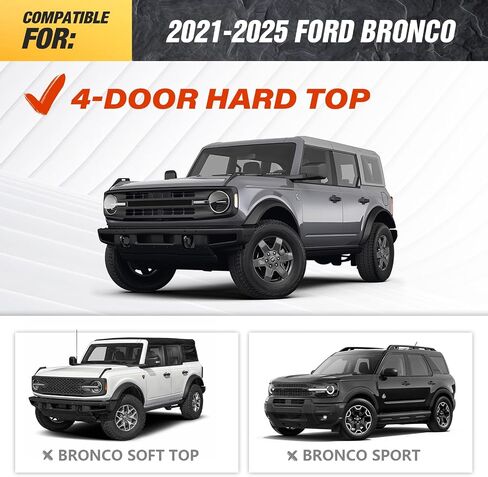 Rear Cargo Basket Rack Shelf Compatible with 2021 2022 2023 2024 2025 Ford Bronco 4 Door Hardtops with EVA Foam, Interior Storage Luggage Carrier Tray Organizer (Excluding Softtop or Sport) in Saudi Arabia