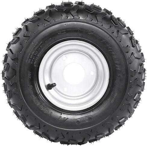 Set of 2 YC Yier 6" Go Kart Tires 145/70-6 Tire and Rim with 17mm Front 3 Stud Hubs 145x70x6 Go Cart ATV Wheel Tire with Rim Tubeless Wheels for DIY Part Quad Buggy Mini Bike 4 Wheelers Lawn Mower in Saudi Arabia