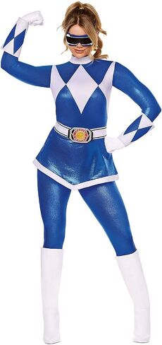 Spirit Halloween Mighty Morphing Power Rangers Adult Blue Ranger Costume in Saudi Arabia
